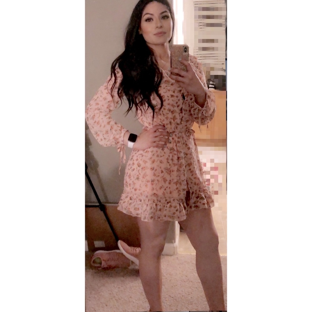 Pink floral dress